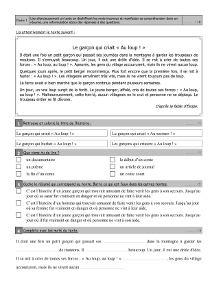 Francais Ce1 Evaluations De L Annee 10 11 Cartable D Une Maitresse