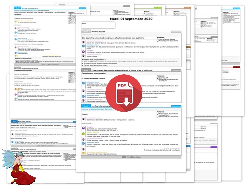Cahier-journal année 2020-2021 ~ Cartable d'une maitresse